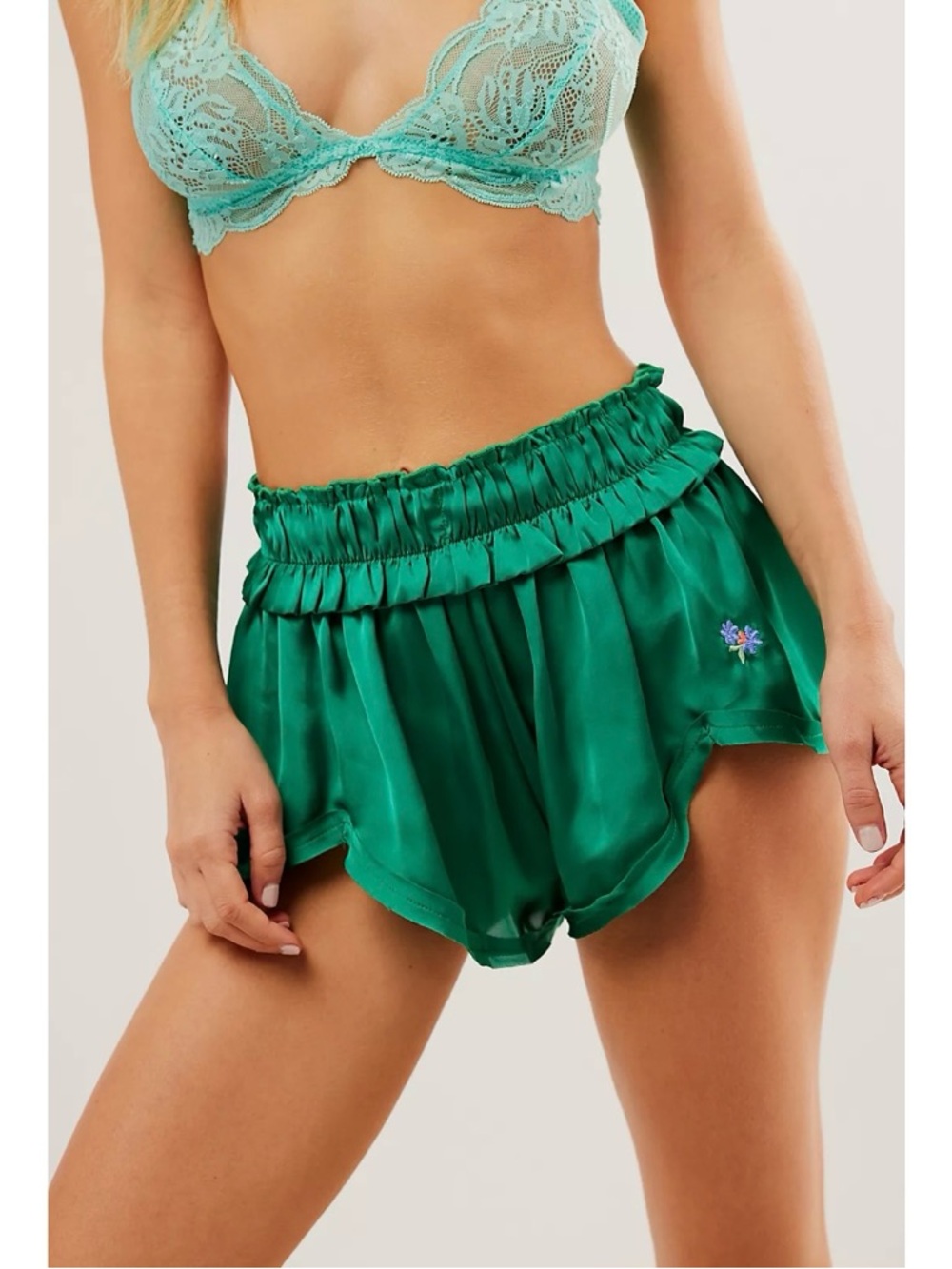 Free People Like Honey Satin Pajama Shorts Small